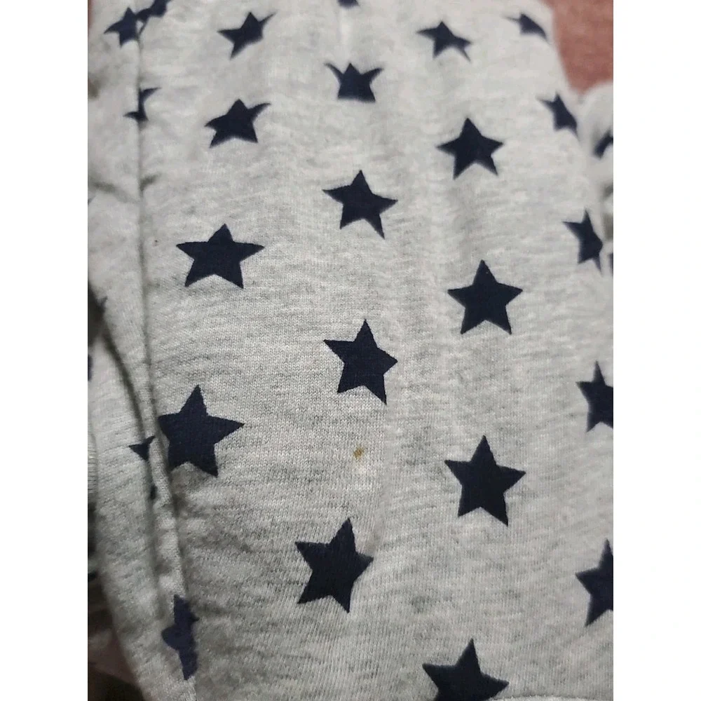 Baby Gap Cozy Sherpa Lined Hooded Footed Zip One Piece Coverall 6-12M Stars